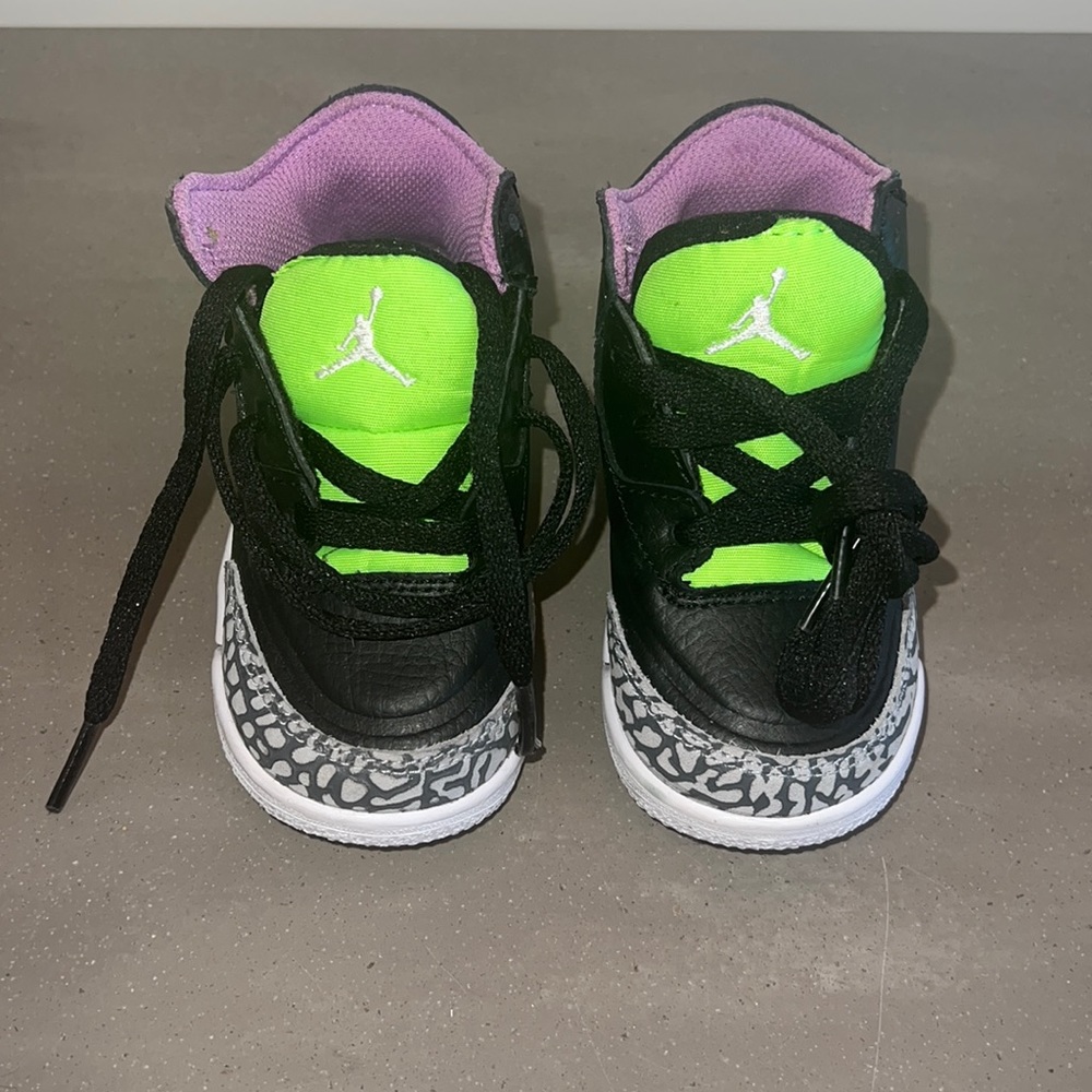 Kids Black and Green Sneakers